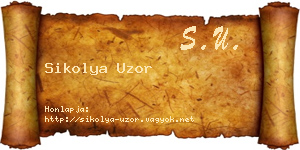 Sikolya Uzor névjegykártya
